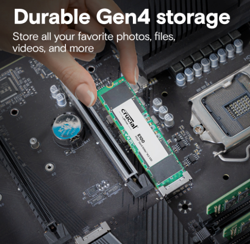 Crucial E100 SSD 2TB M.2 NVMe PCI Express 4.0
