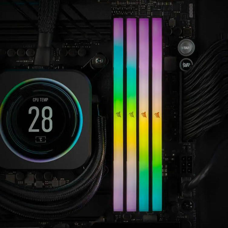 Corsair Vengeance RGB DDR5 32GB RAM με 2x16GB Modules και Ταχύτητα 6400 για Desktop CMH32GX5M2B6400C36W