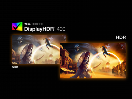 VESA CERTIFIED DISPLAYHDR™ TRUE BLACK 400