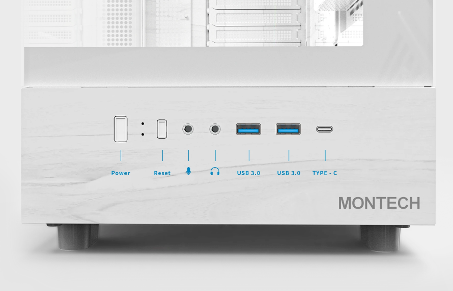 Montech XR Midi Tower Κουτί Υπολογιστή με ARGB Φωτισμό Λευκό