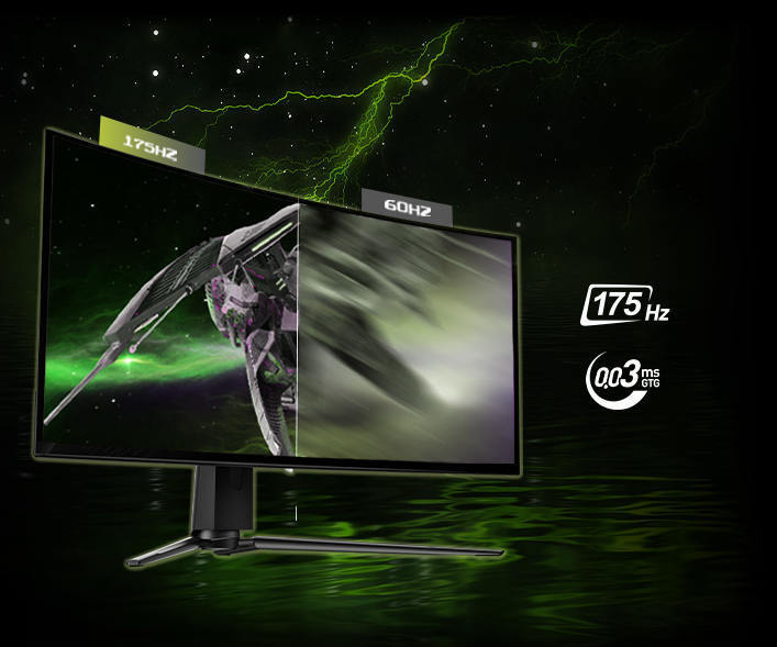 Ρυθμός ανανέωσης 175 Hz, χρόνος απόκρισης 0.03ms GtG