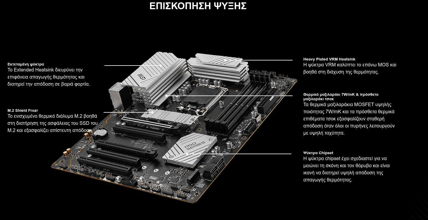 MSI PRO B760-P II Motherboard ATX με Intel 1700 Socket 7E29-002R