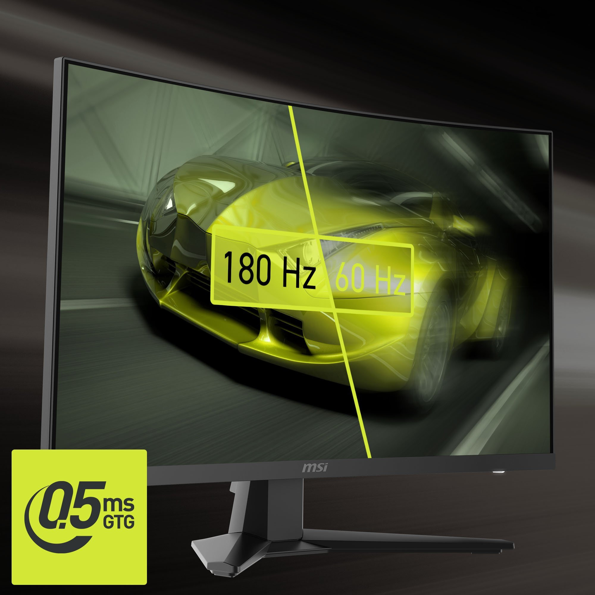 Ρυθμός ανανέωσης 180 Hz και χρόνος απόκρισης 0,5 ms