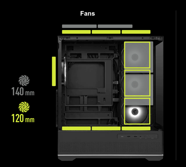 MSI MAG PANO 110R PZ Gaming Midi Tower Κουτί Υπολογιστή με Πλαϊνό Παράθυρο και ARGB Φωτισμό Λευκό