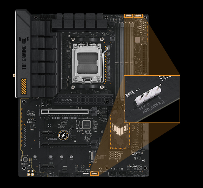 Asus TUF Gaming A620-PRO WiFi Motherboard ATX με AMD AM5 Socket 90MB1FR0-M0EAY0
