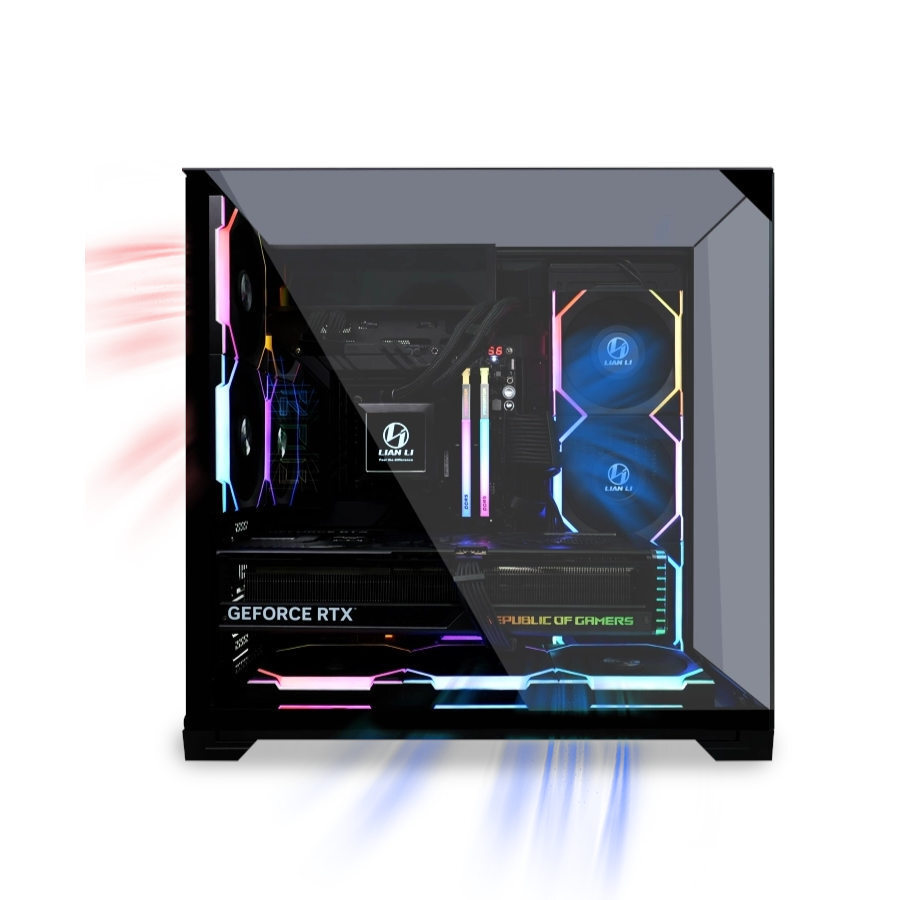 Lian Li O11 Vision Compact Gaming Midi Tower Κουτί Υπολογιστή με Πλαϊνό Παράθυρο Μαύρο