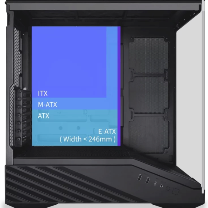 Lian Li Vector V100rx Gaming Midi Tower Κουτί Υπολογιστή με Πλαϊνό Παράθυρο Λευκό
