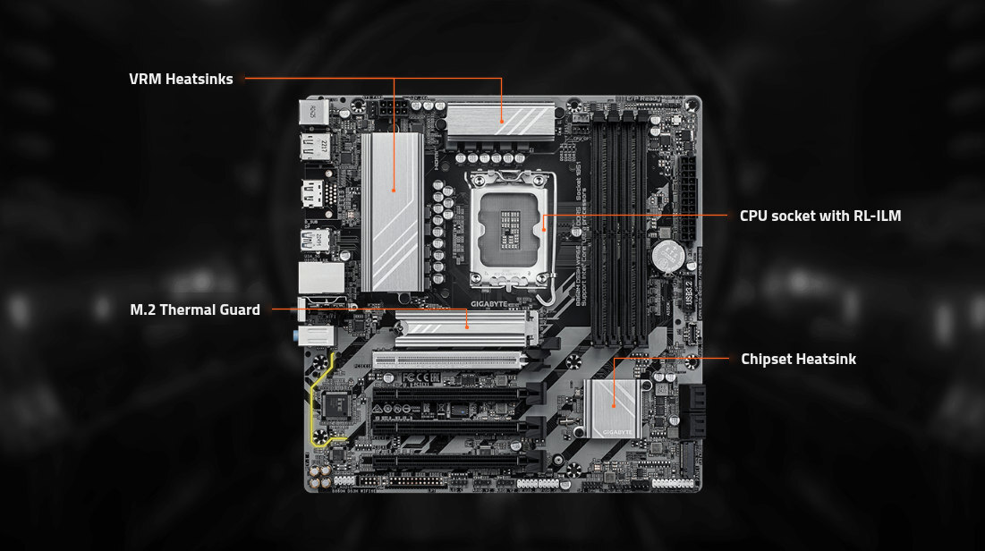 Gigabyte B860M DS3H WIFI6E Motherboard Micro ATX με Intel 1851 Socket