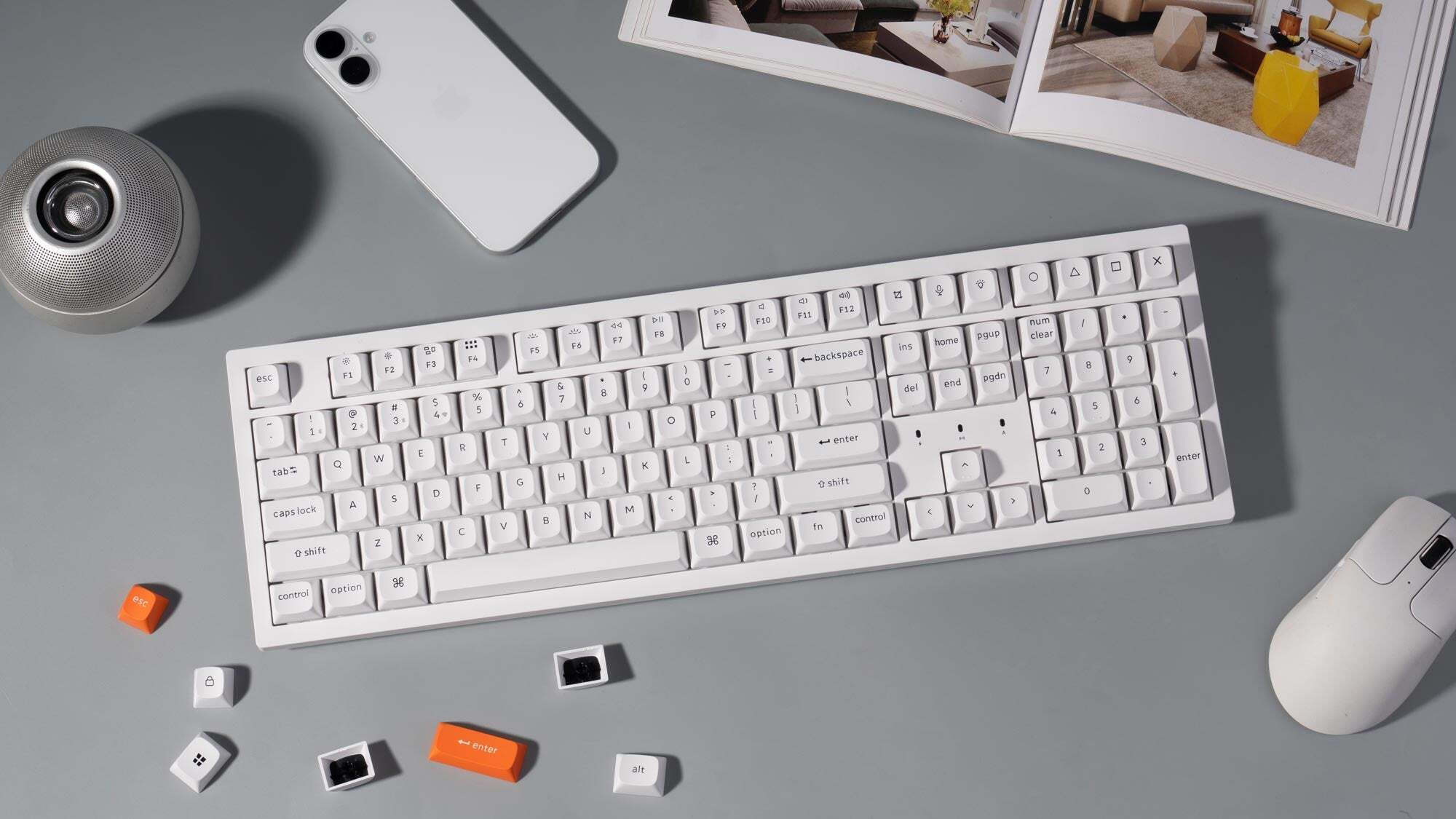 Keychron K10 Max QMK K10M-H1 Ασύρματο Gaming Μηχανικό Πληκτρολόγιο με Keychron Super Red διακόπτες και RGB φωτισμό (Αγγλικό US)
