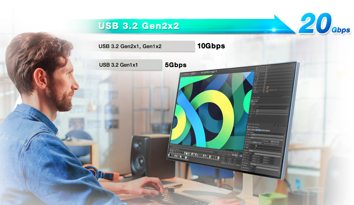 Προχωρήστε με ταχύτητα με USB 3.2 Gen2 x2
