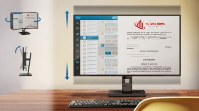 Ρύθμιση κλίσης, περιστροφής και ύψους για ιδανική θέση προβολής