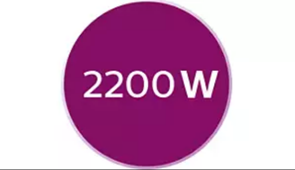 2200 Watt για γρήγορη προθέρμανση