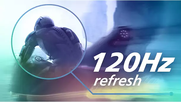 Ρυθμός ανανέωσης 120 Hz για εξαιρετικά ομαλές, λαμπρές εικόνες