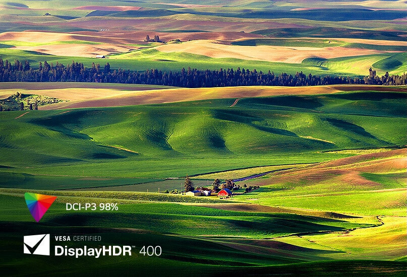 Τα πιο ρεαλιστικά χρώματα - VESA HDR 400 | DCI-P3 98%