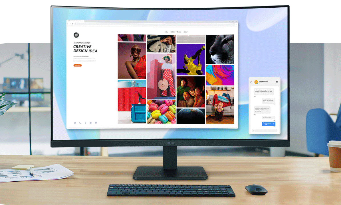 LG 32MR50C-B VA Curved Monitor 32" FHD 1920x1080 με Χρόνο Απόκρισης 5ms GTG