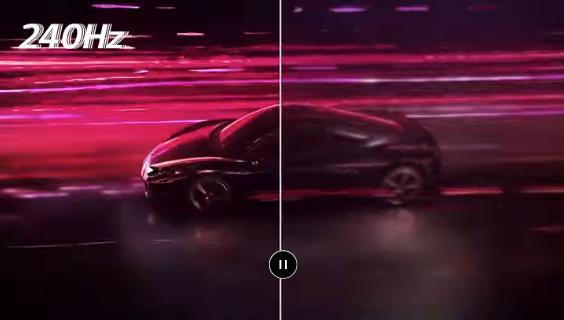 Απίστευτη ταχύτητα, ρυθμός ανανέωσης OLED 240 Hz