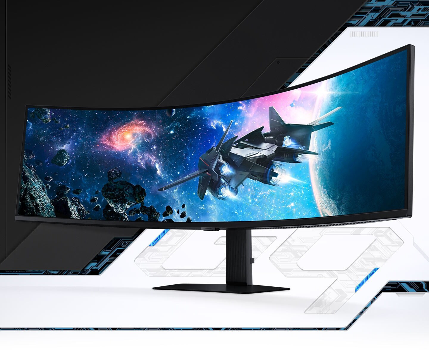 Samsung Odyssey G9 G95C Ultrawide VA HDR Curved Gaming Monitor 49" 5120x1440 240Hz με Χρόνο Απόκρισης 1ms GTG