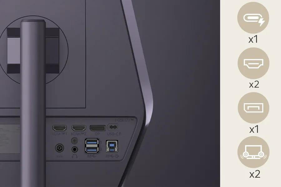 USB-C και άλλα για την υποστήριξη των συνδέσεών σας και των ενσωματωμένων ηχείων