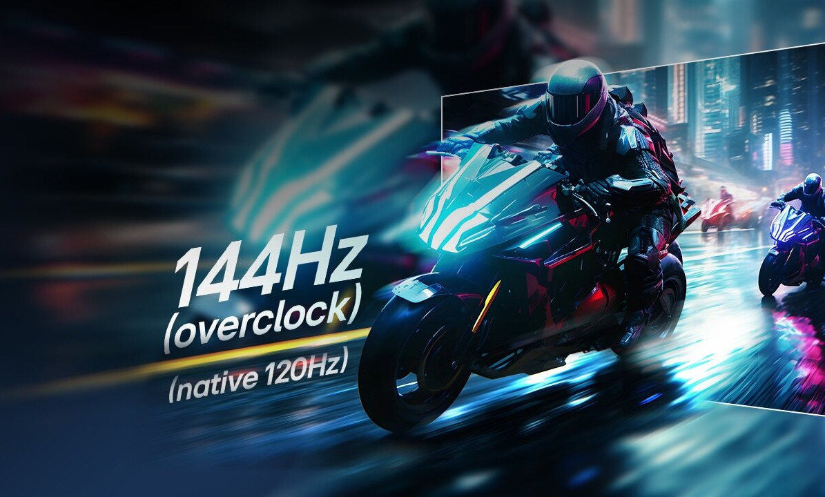 Ομαλή κίνηση gaming με ρυθμό ανανέωσης 144Hz (overclocking) (native 120Hz)
